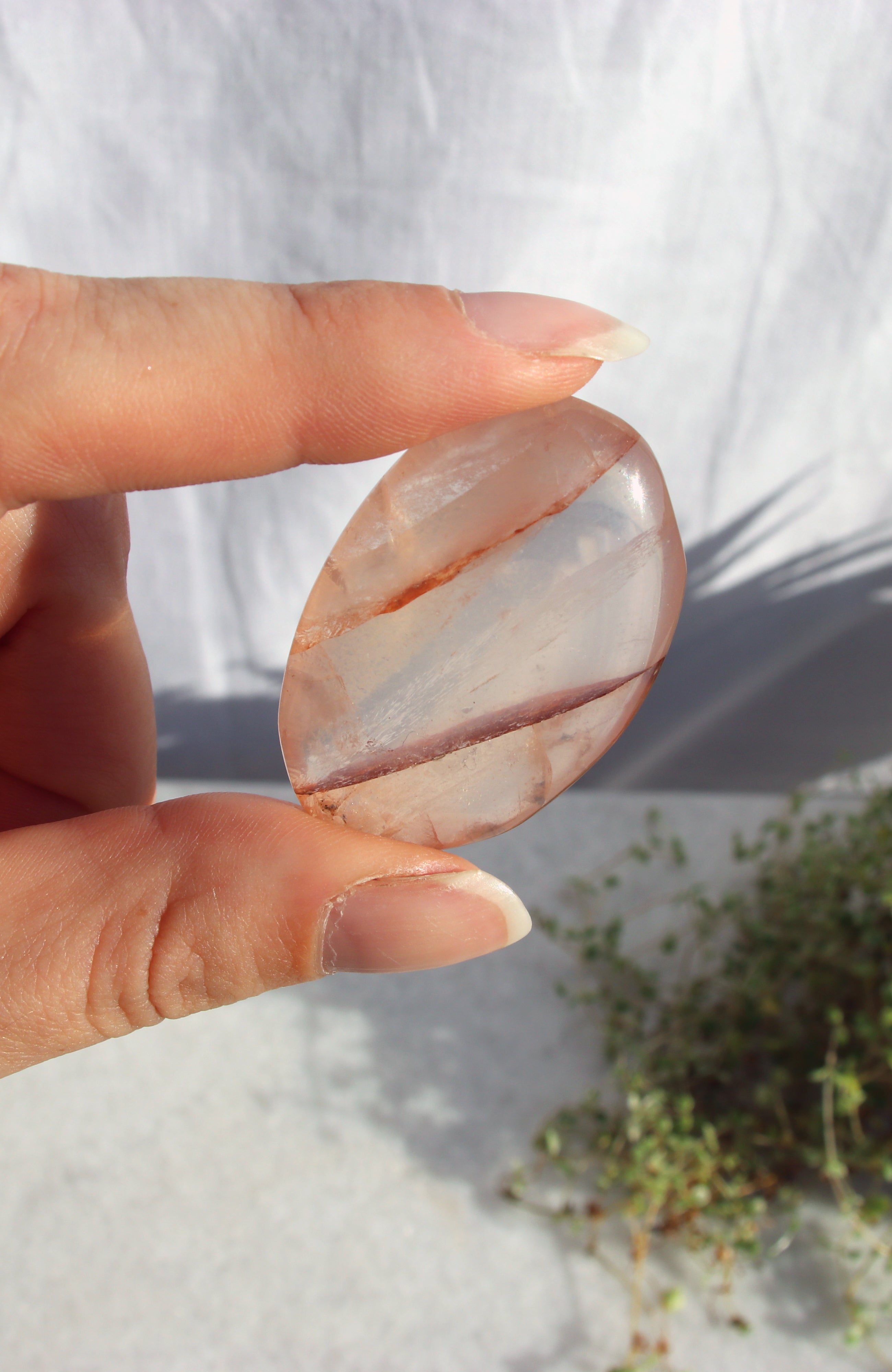Lithium Quartz Palm Stone
